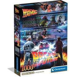 Clementoni - Back to the Future Puzzle 1000 Teile – Kultfilm‐Motiv Zurück in die Zukunft – Hochwertiges Erwachsenenpuzzle