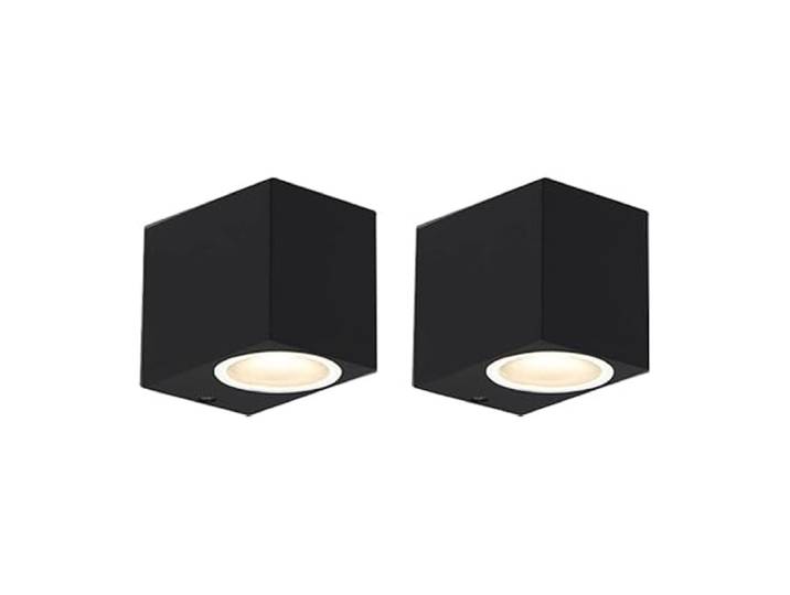 Qazqa baleno - Applique murale - 2 pièces - L 90 mm - Noir - Moderne\, Design - éclairage extérieur - Salle de bains