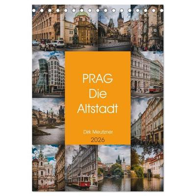 Prag - Die Altstadt (Tischkalender 2026 DIN A5 hoch), CALVENDO Monatskalender