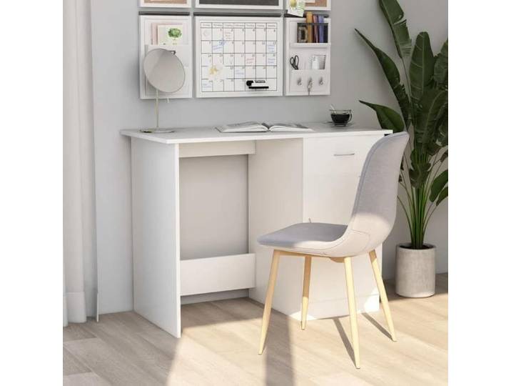 Bureau - CLOUD - Blanc - 100x50x76 cm - bois d'ing Bureau Blanc 100x50x76 cm - bois d'ingénierie 64929