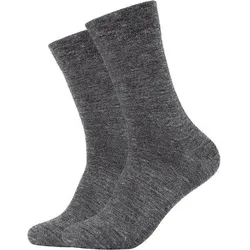 CAMANO Camano Unisex Soft Socken (Doppelpack), Größe 35-38 in Grau Grau