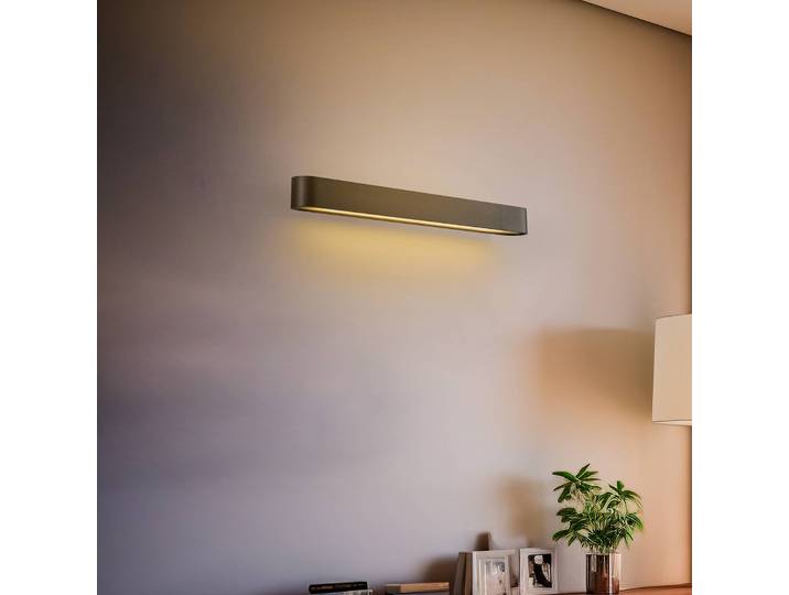 Wandlampe Soft Nowodvorski Lighting, schwarz, für Wohn- / Esszimmer, Aluminium, Modern, Wandleuchte, Wandlampe Innen