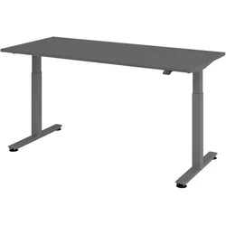 bümö elektrisch höhenverstellbarer Schreibtisch Graphit 180x80 cm, Gestell: Graphit - Büroschreibtisch höhenverstellbar elektrisch, elektrischer