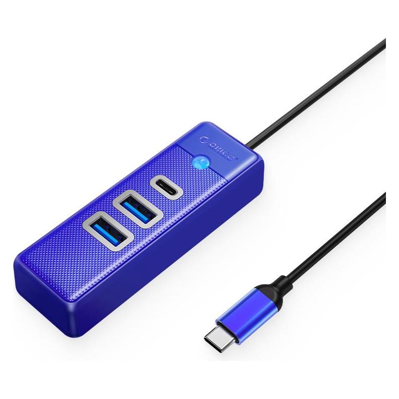 Orico HUB USB-C 2x USB-A (2x3.0) USB-C 5 GBPS PWC2U-C3-015-BL-EP (USB-C, 3 Ports) (PWC2U-C3-015-BL-EP)