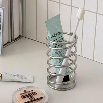 Uplifted Goods Stainless Steel Toothbrush Holder Multipurpose Bathroom Storage Rack 2.55x4.33in 2pcs