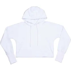 Mantis Damen Cropped Kapuzen Pullover Hoodie M140 white XS