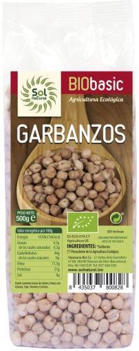 Sol Natural Bio 500 gr Chickpeas 500 gr