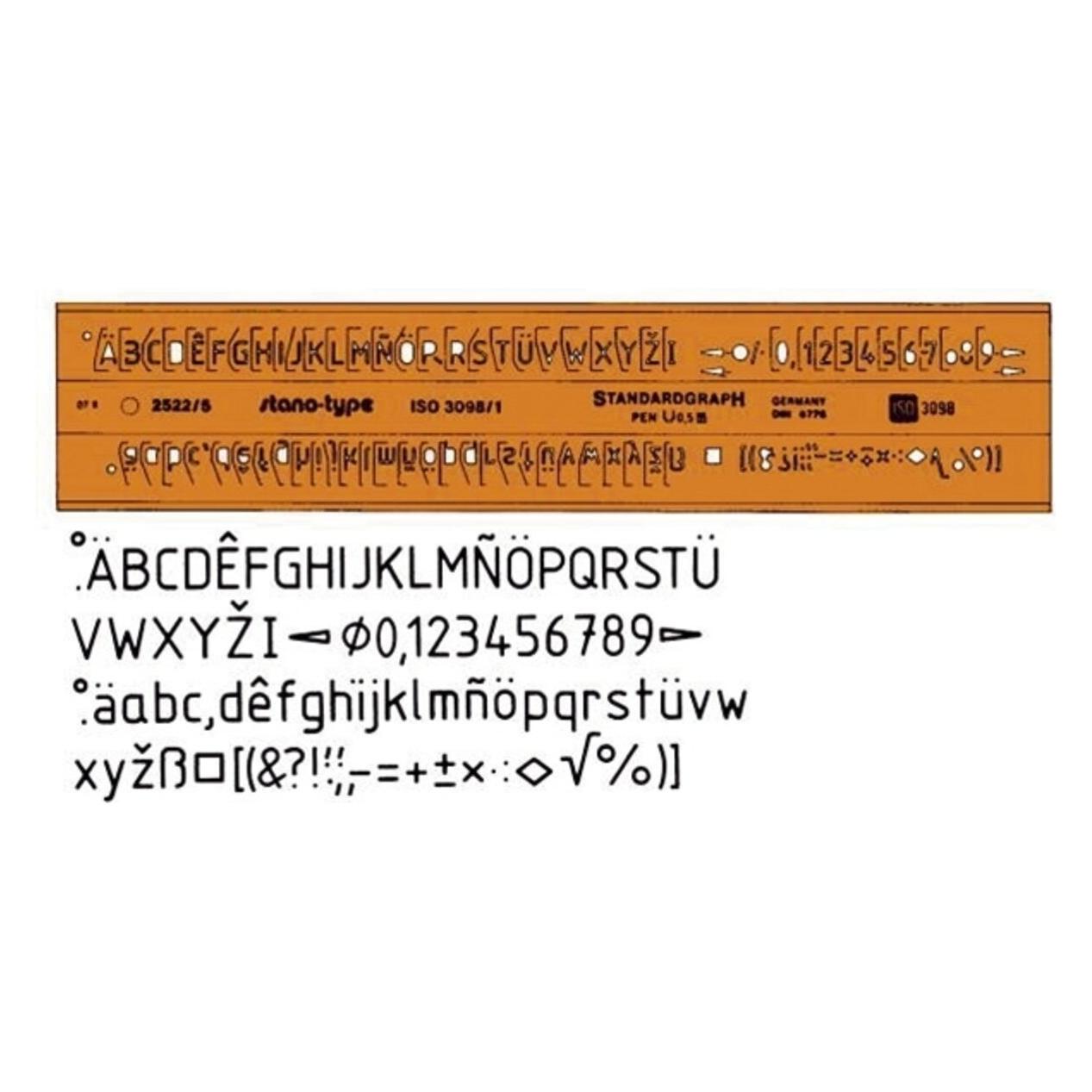 Standardgraph Schriftschablone 3,5 mm (2522-35)