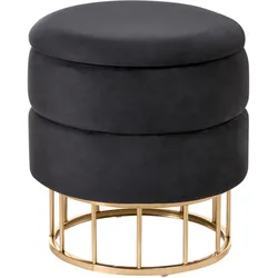 POUF Schwarz Elgin