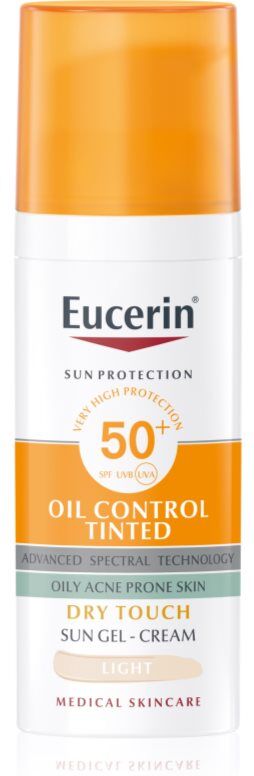 Eucerin Sun Oil Control Tinted Sonnencreme-Gel SPF 50+ Farbton Light 50 ml