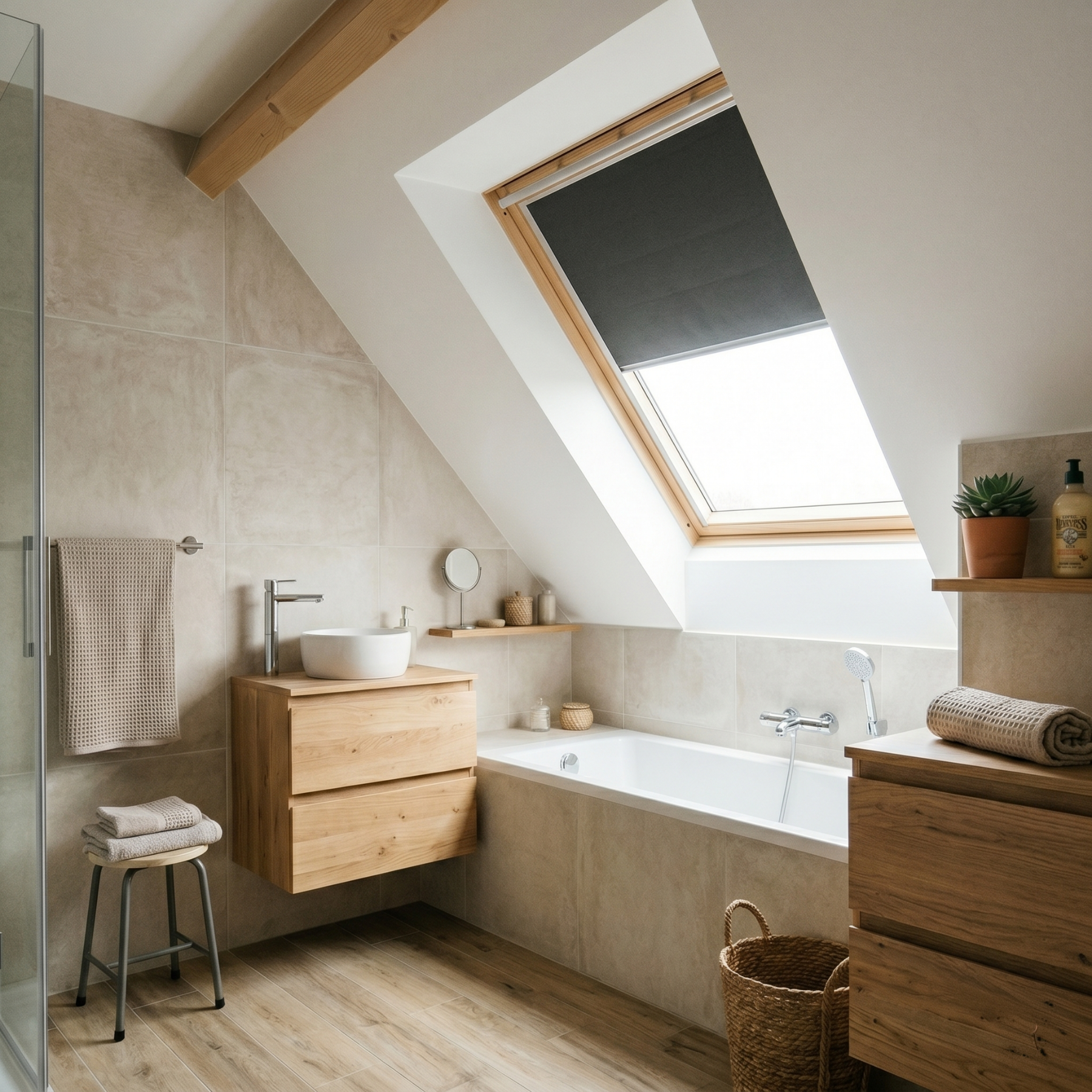 Stores-et-Rideaux.com Store Occultant compatible avec les fenêtres de toit VELUX - polyester
