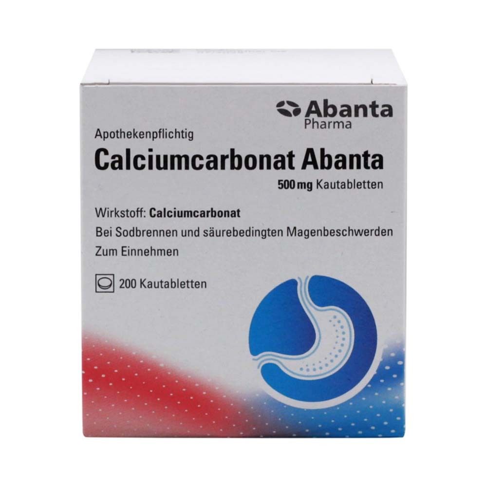 Calciumcarbonat Abanta 500 mg Kautabletten 200 St