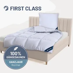 Gänsedaunendecke »FIRST CLASS« – 100% Gänsedaunen, Größe: 200x220