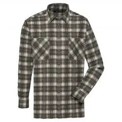 Luko Oberhemd Seersucker Herren (Khaki/Weiß), M