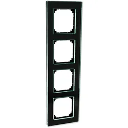 Elso WDE004014 Echtglas-Rahmen 4-fach Exxact schwarz