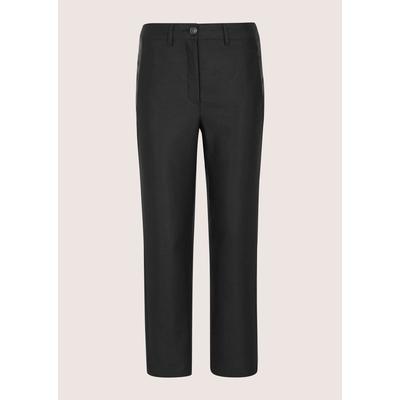 Stoffhose MADELEINE "Leinenhose Stoffhose mit Formbund", Damen, Gr. 36, N + K Gr, schwarz, Obermaterial: 75% Lyocell CLY. 25% Leinen LI., Modern, weit, Hosen Stoffhose, 7/8-Hose in Leinenmischung