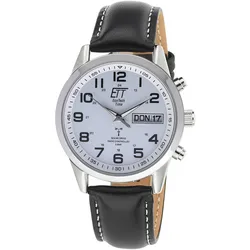 ETT Eco Tech Time EGS-11436-12L Herrenuhr Funk-Solar mit Lederband Gobi