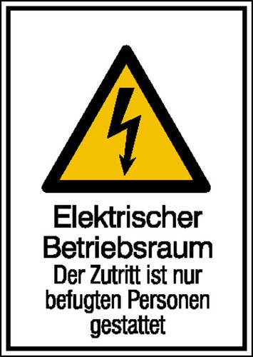 Warn-Kombischild Achtung Aluminium (B x H) 262mm x 371mm ISO 7010 1St.