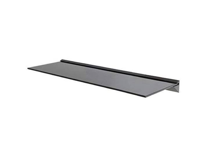 Wandregal aus Glas, ideal für Badezimmer, Küche, Wohnzimmer, Optik: schwebend, Schwarz, glas, 120 cm