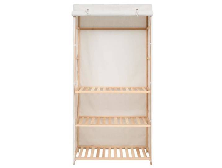 Garde-robe - OMABETA - M08868 - Bois de sapin - 3 niveaux - 79 x 40 x 170 cm