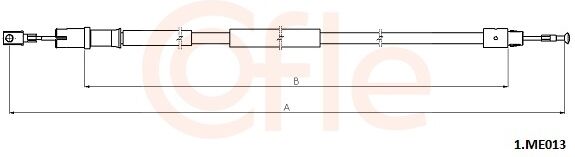 Cofle Seilzug, Feststellbremse 921me013 Für Mercedes