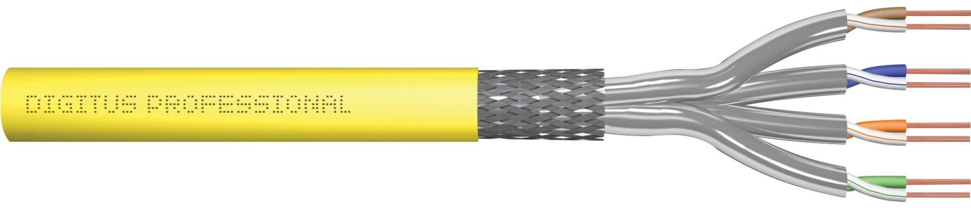 Digitus CAT 7A S/FTP, Datenkabel - Verlegekabel, 500 m, Simplex, Cca, GHMT PVP , 500 m, Cat7a, S/FTP (S-STP), Gelb