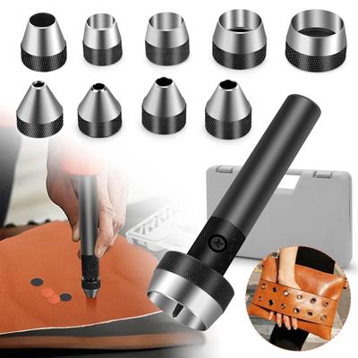 Heavy Duty Leather Hollow Hole Punch DIY Craft Hand Tools Box, Steel Construction, Comfortable Grip Heavy Duty Leather Hollow Hole Punch DIY Craft Hand Tools Box, Steel Construction, Comfortable Grip
