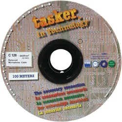 Tasker C128-Black 100m 2 x 0.35 mm2 microfoonkabel, diameter 6.3 mm (100 m), Audiokabel