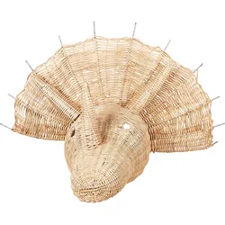 WANDDEKORATION Rattan heller holzfarbton Bioko