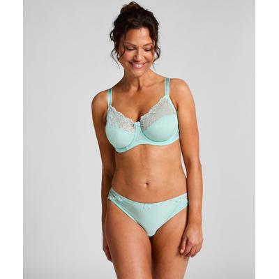 Slip HUNKEMÖLLER "Sophie Knickers", Damen, Gr. M, blau, 55% Polyamid, 34% Polyester, 11% Elasthan, Unterhosen Slip