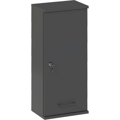 Medizinschrank SCHILDMEYER "Galeno, mit 3 verschiedenen Aufklebern, Breite 30 cm, Made in Germany", grau (anthrazit), B:30,3cm H:70,8cm T:30,3cm, Holzwerkstoff, Schränke, Auswahl aus 3 verschiedenen Aufklebern zum Anbringen, Made in Germany