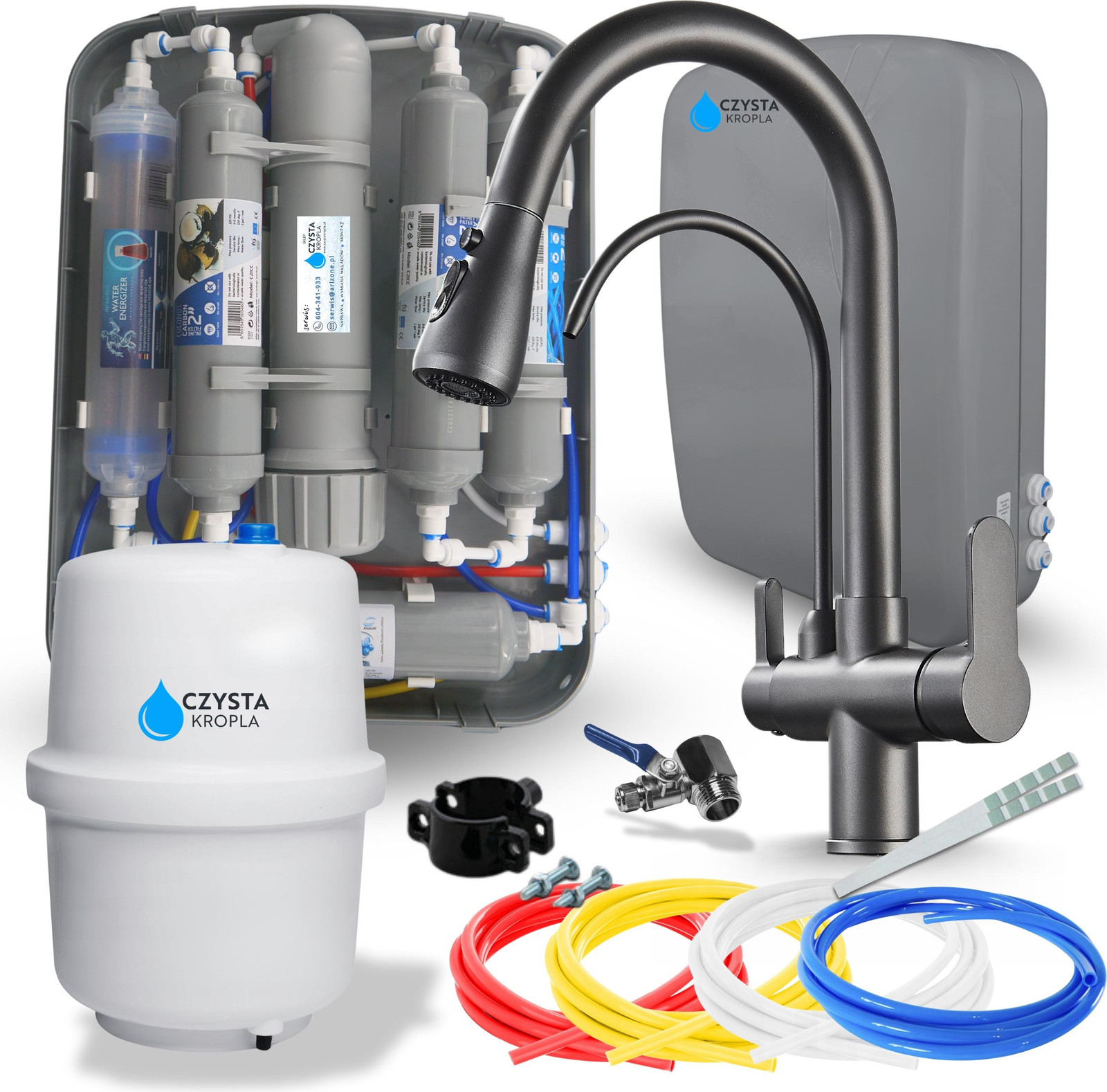 ARI RO7 Slim Ari Nordic Waterfilter onder de gootsteen, 7-traps filtratie met omgekeerde osmose, mineralisatie, ionisatie en grafiet