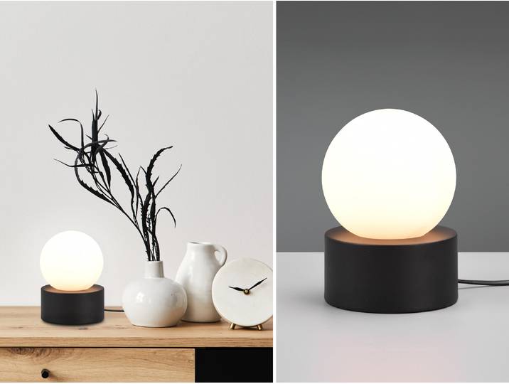 Trio - Tischlampe COUNTESS - Schwarz - 12x12x17 cm