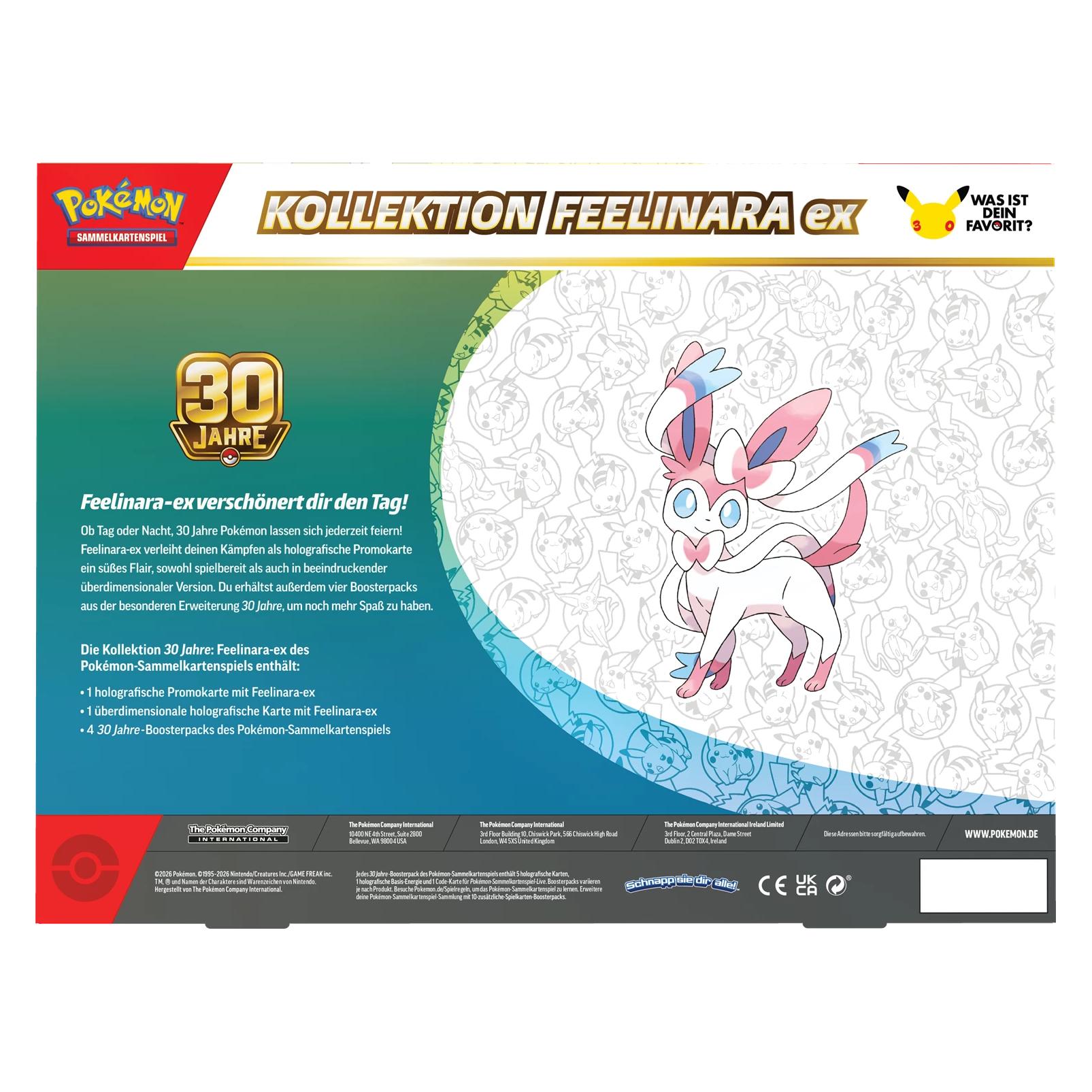 Pokémon POK 30 Jahre Feelinara-ex Kollekt. (Deutsch, Box Set & Collection) (14711)