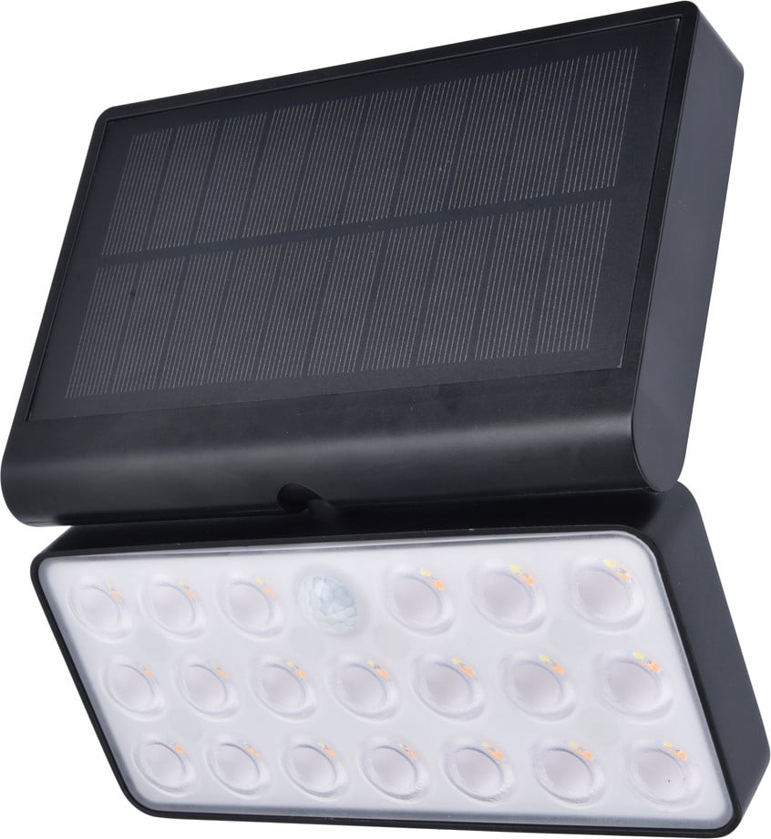 LUTEC TUDA Wandlamp voor buiten, zwart, kunststof, IP44, LED, modern design