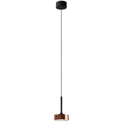 ROSSINI ILLUMINAZIONE Hole Suspension Schwarz/Kupfer LED 13W 38° IP20 3000K CRI90 - Leistungsstarke Aluminium-Pendelleuchte für Innenräume - Rossini Group