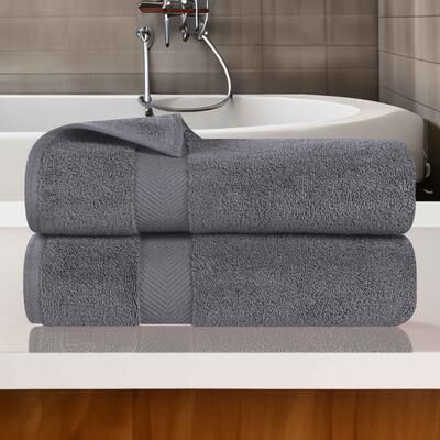 Superior 100% Cotton Zero Twist Bath Towel Set of 2 Super Soft & Absorbent, Quick-Dry