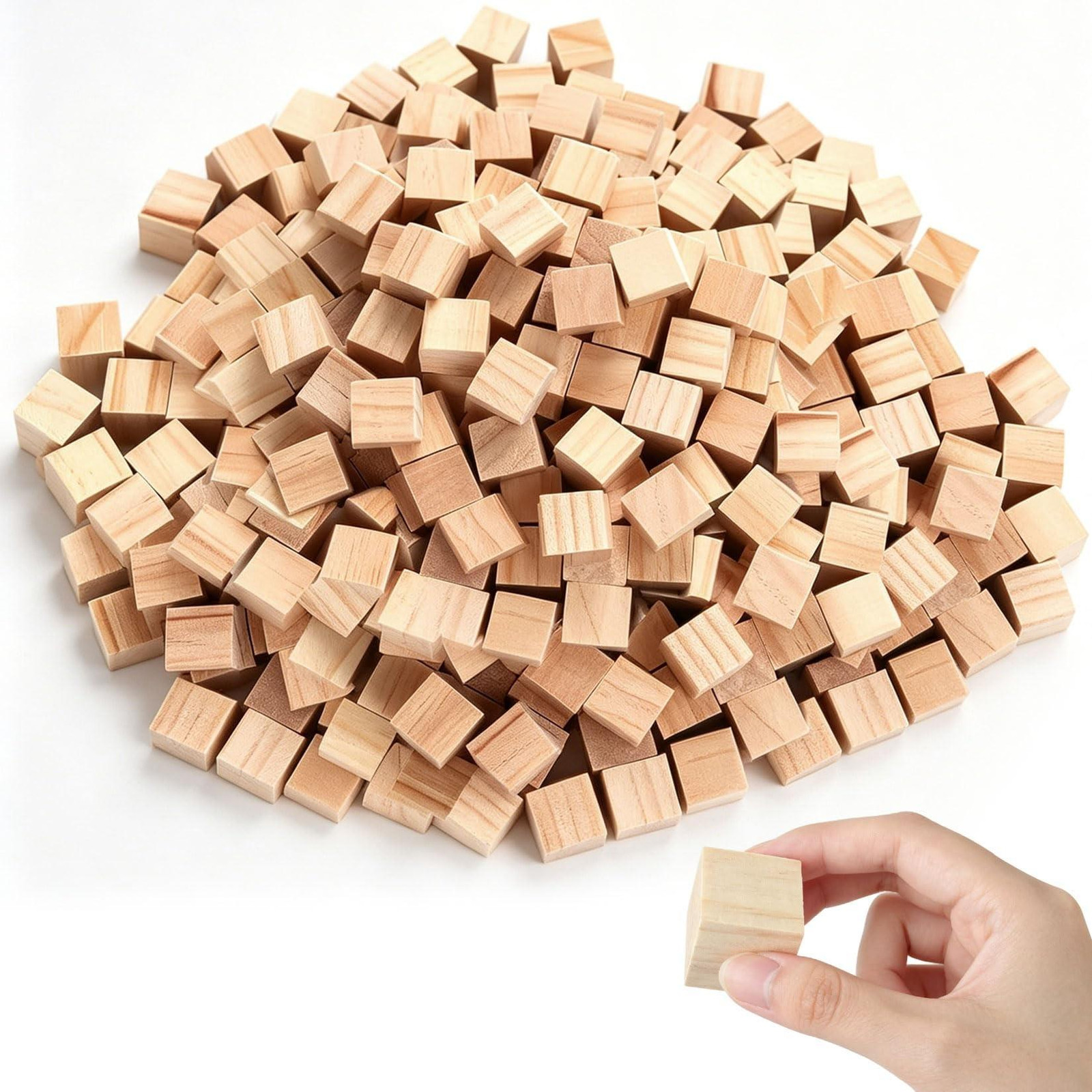Set van 130 houten blokken voor creatieve klussen