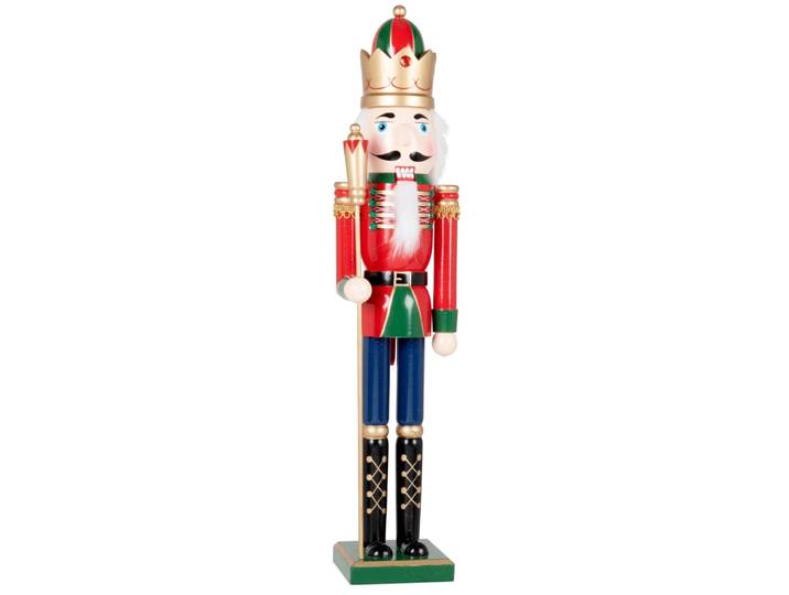Weihnachtsdeko Nussknacker aus Kiefernholz, mehrfarbig