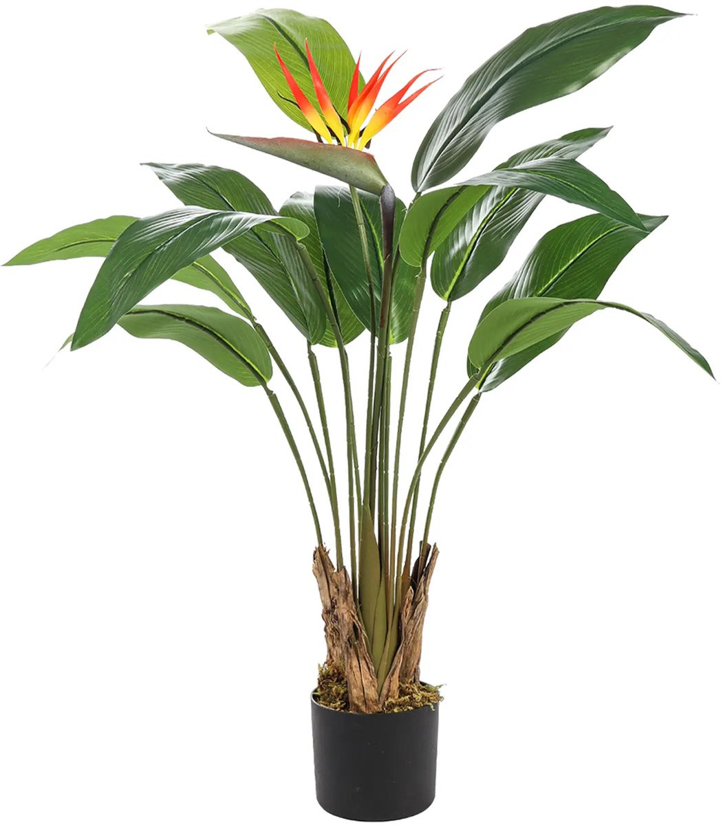 Kunstpalm in pot met groene bladeren