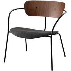 &Tradition Pavilion AV6 Loungesessel, walnuss lackiert / canvas 174