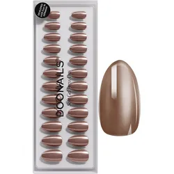DOONAILS Glazed Chocolate Short Almond Soft Gel Press Ons - braun