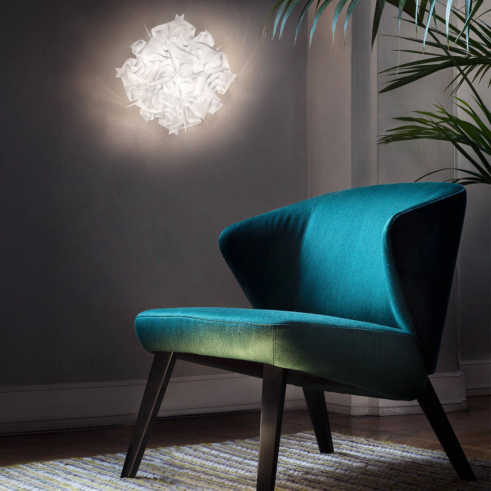 Slamp Design Deckenlampe VELI M, dimmbar, weiß / opal, für Wohn- / Esszimmer, Kunststoff, Design, Deckenlampe