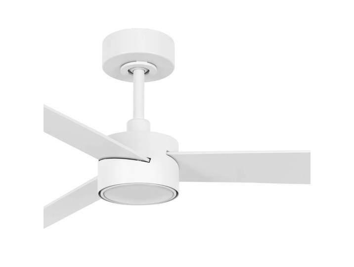 Beacon Lighting Deckenventilator mit Licht Climate IV, weiß, leise dimmbar, weiß / opal, für Wohn- / Esszimmer, Kunststoff, Modern