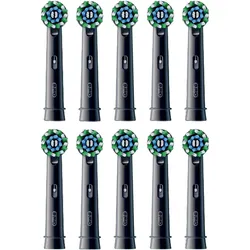 Oral-B, Zahnbürstenkopf, Pro CrossAction Schwarz 10er Aufsteckbürsten (10x)