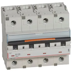 Legrand 409751 DX3 Leitungsschutzschalter B-Charakteristik, 125A, 4-polig, 25kA, 400VAC, 6TE