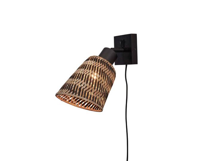 Applique bambou naturel/noir, h. 22cm