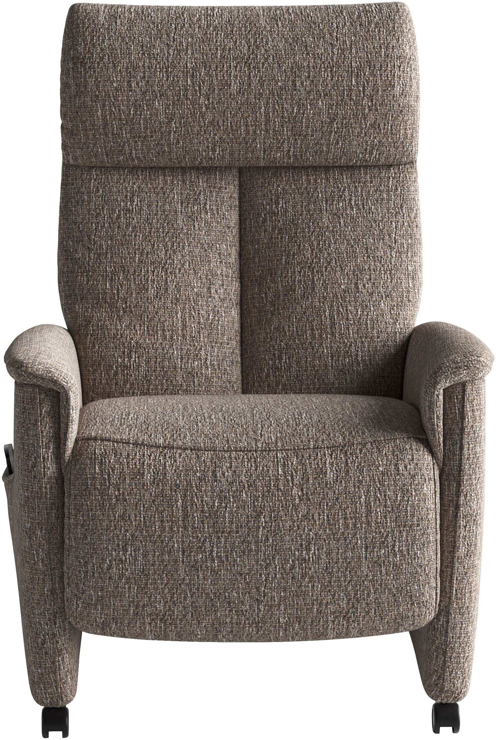 TV-Sessel SIT & MORE "Cremona Comfort Plus", braun (cappuccino), B:87cm H:114cm T:89cm, 100% Polyester, Sessel, TV-Sessel, bis 200 Kg belastbar, mit Herz-Waage Funktion cappuccino Chenille, Ergonomie M2,mit Kopfteilverstellung,mit 3 Motoren-Herz Waage Fun
