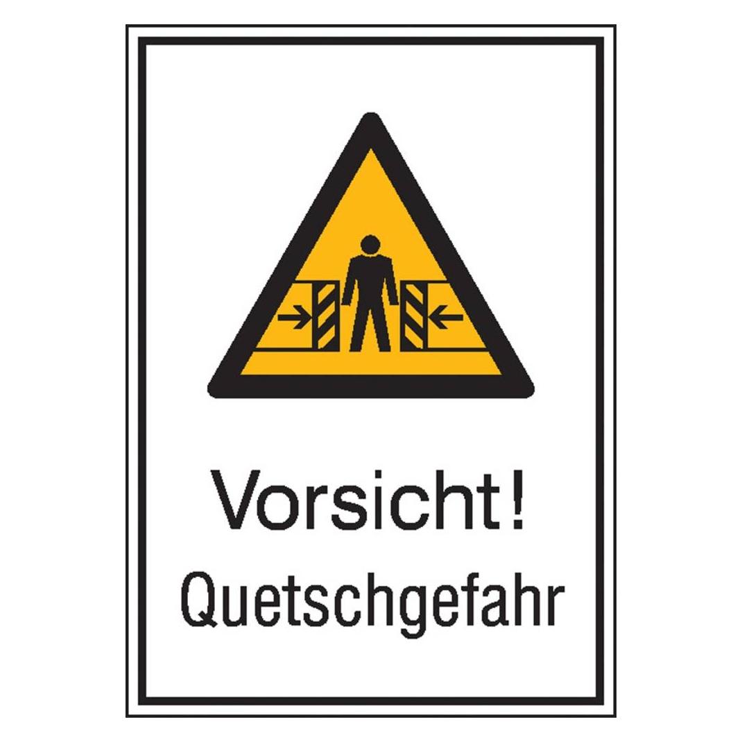Wolk Warn-Kombischild Vorsicht! Quetschgefahr Aluminium B x H 262 mm (11.0450)