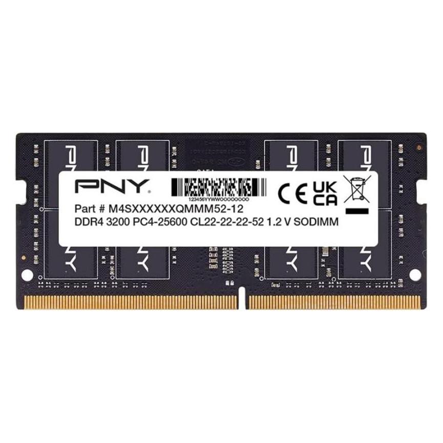 PNY Atmintis do Notebooka DDR4 16GB 3200MHz 25600 (1 x 16GB, 3200 MHz, DDR4-RAM, SO-DIMM) (MN16GSD43200-SI)
